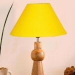 Multicolor Table Lamp | Artistic Mosaic Glass with Sturdy Wood Base | Decorative Ambient Light for Home D�cor | Perfect Blend of Modern & Traditional Style – Model QW27