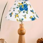 Multicolor Table Lamp | Artistic Mosaic Glass with Sturdy Wood Base | Decorative Ambient Light for Home D�cor | Perfect Blend of Modern & Traditional Style – Model QW34