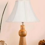 Multicolor Table Lamp | Artistic Mosaic Glass with Sturdy Wood Base | Decorative Ambient Light for Home D�cor | Perfect Blend of Modern & Traditional Style – Model QW39