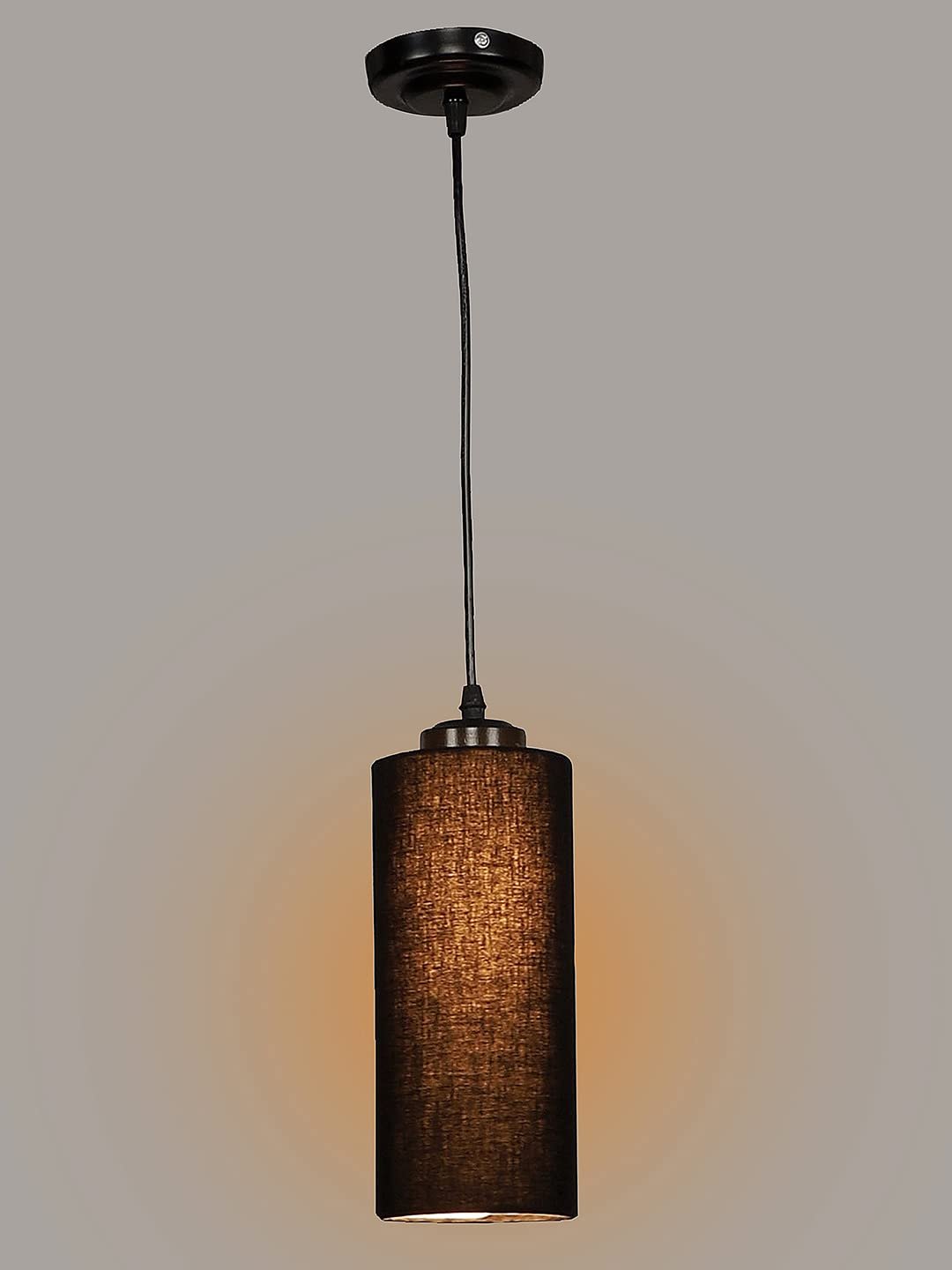 Black Cotton Cylindrical Hanging Lamp (SH02)
