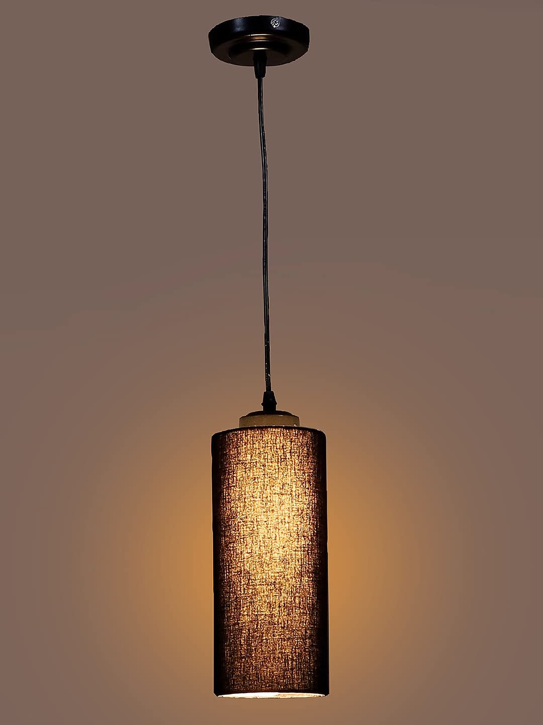 Black Cotton Cylindrical Hanging Lamp (SH02)