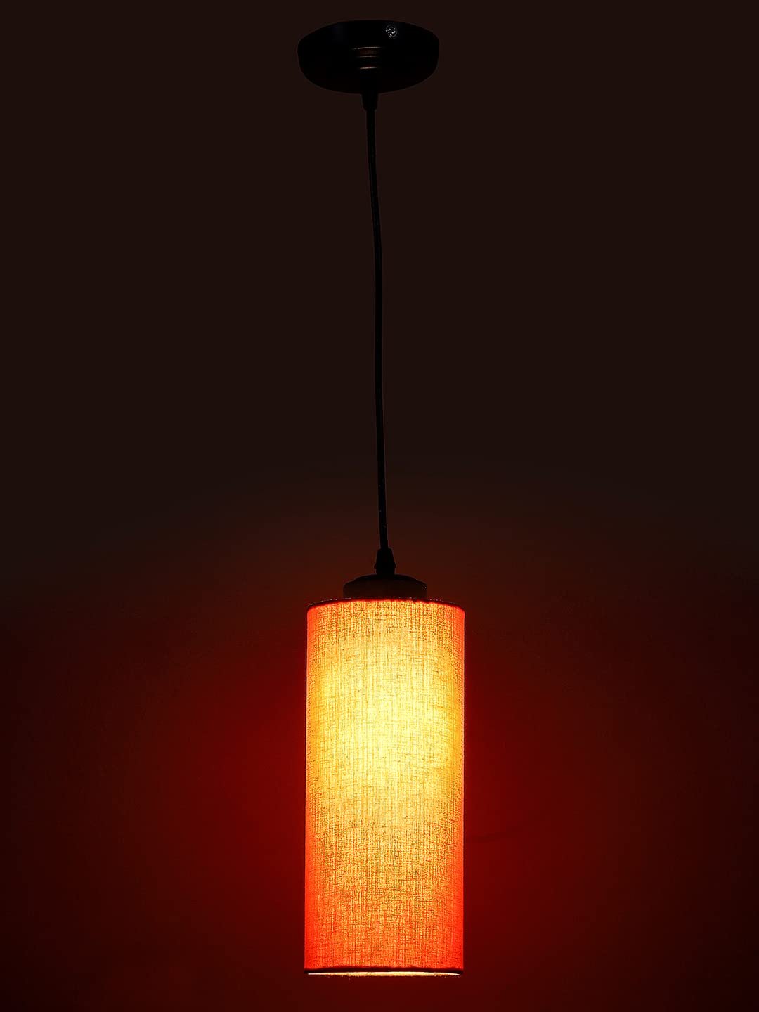 Orange Cotton Cylindrical Hanging Lamp (SH04)