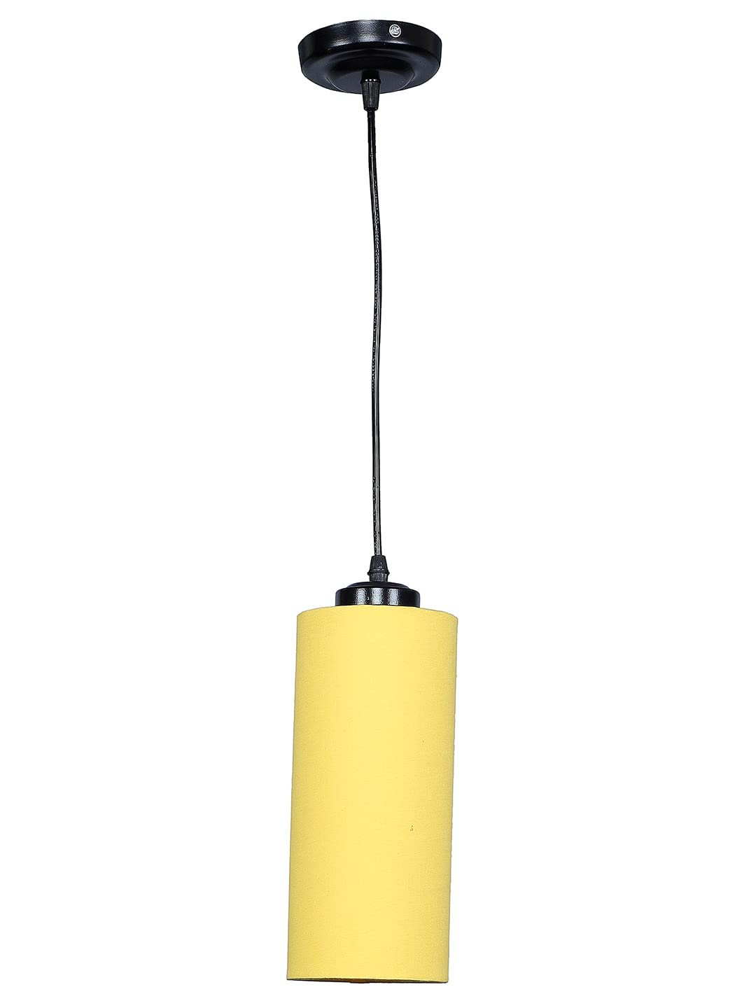 Yellow Cotton Cylindrical Hanging Lamp (SH)