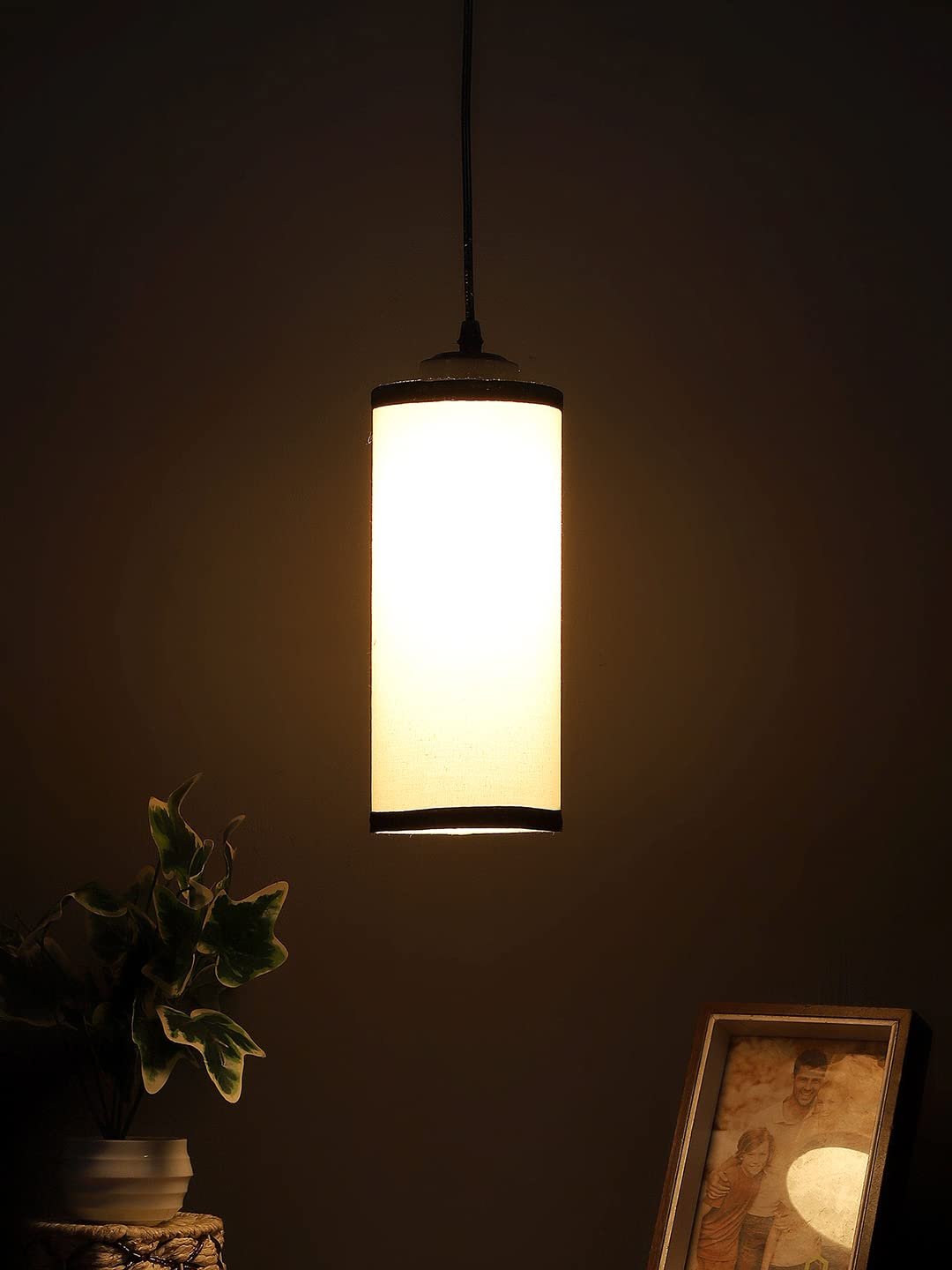 Multicolor Cotton Cylindrical Hanging Lamp (SH07)