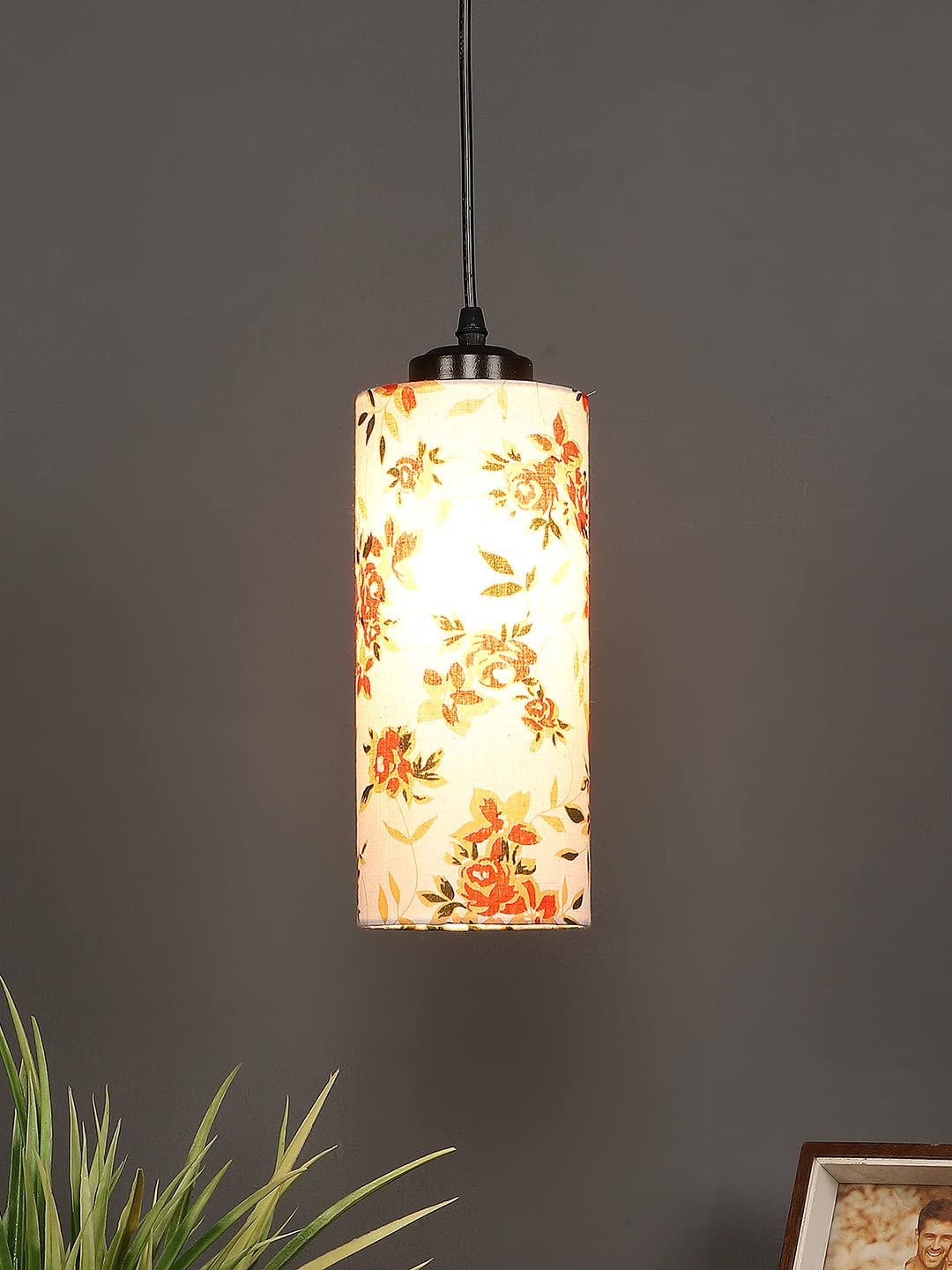 Multicolor Cotton Cylindrical Hanging Lamp (SH14)