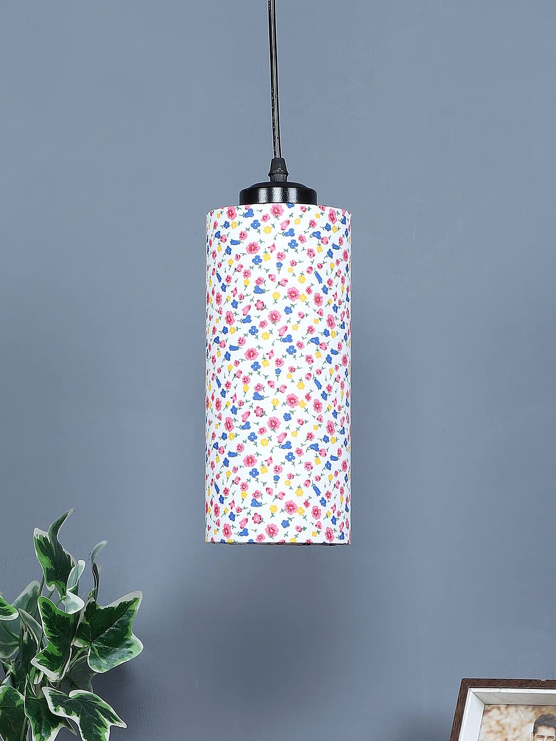 Multicolor Cotton Cylindrical Hanging Lamp (SH15)