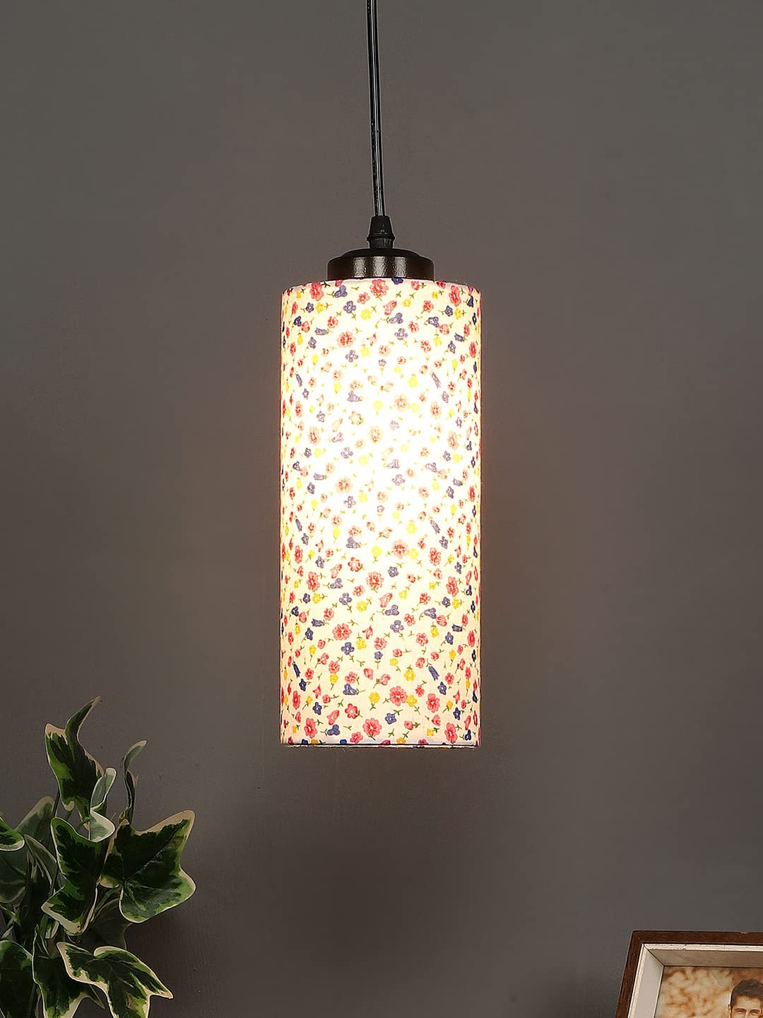 Multicolor Cotton Cylindrical Hanging Lamp (SH15)