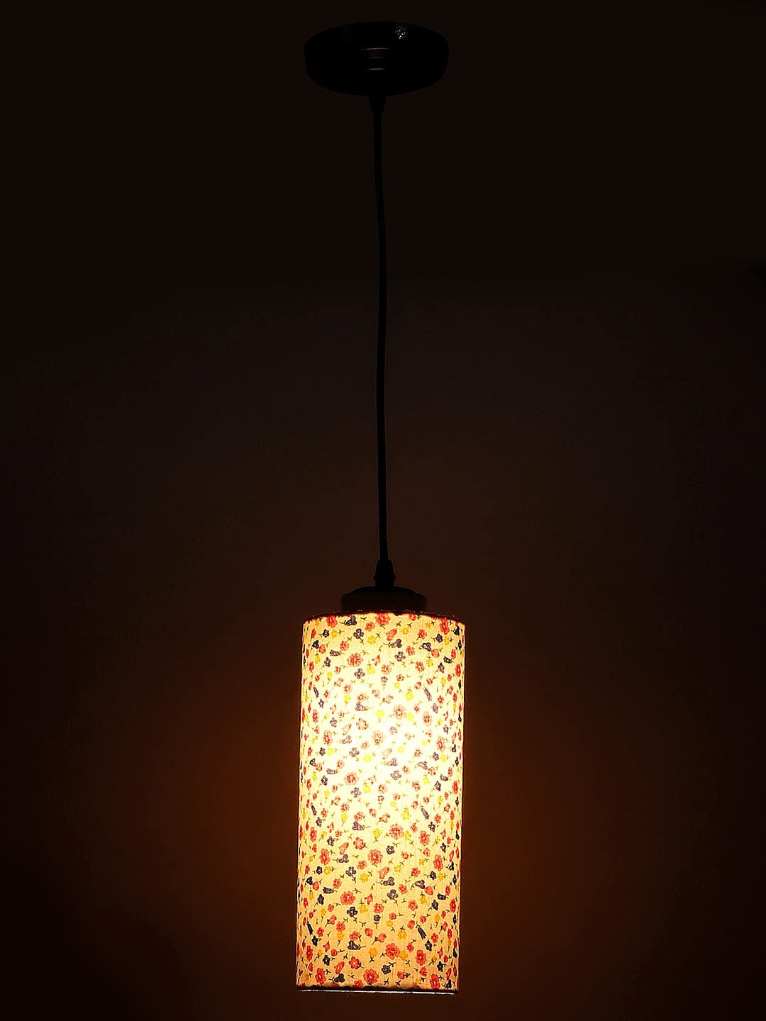 Multicolor Cotton Cylindrical Hanging Lamp (SH15)