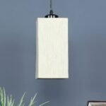Off-White Cotton Square Hanging Lamp (SH16)