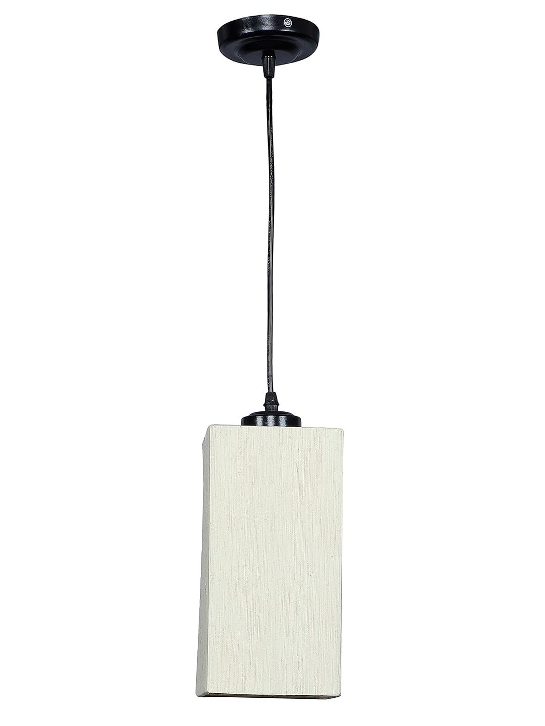 Off-White Cotton Square Hanging Lamp (SH16)