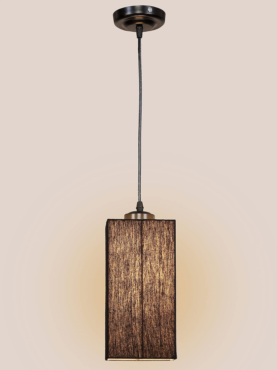 Black Cotton Square Hanging Lamp (SH17)