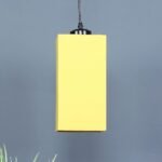 Yellow Cotton Square Hanging Lamp (SH20)