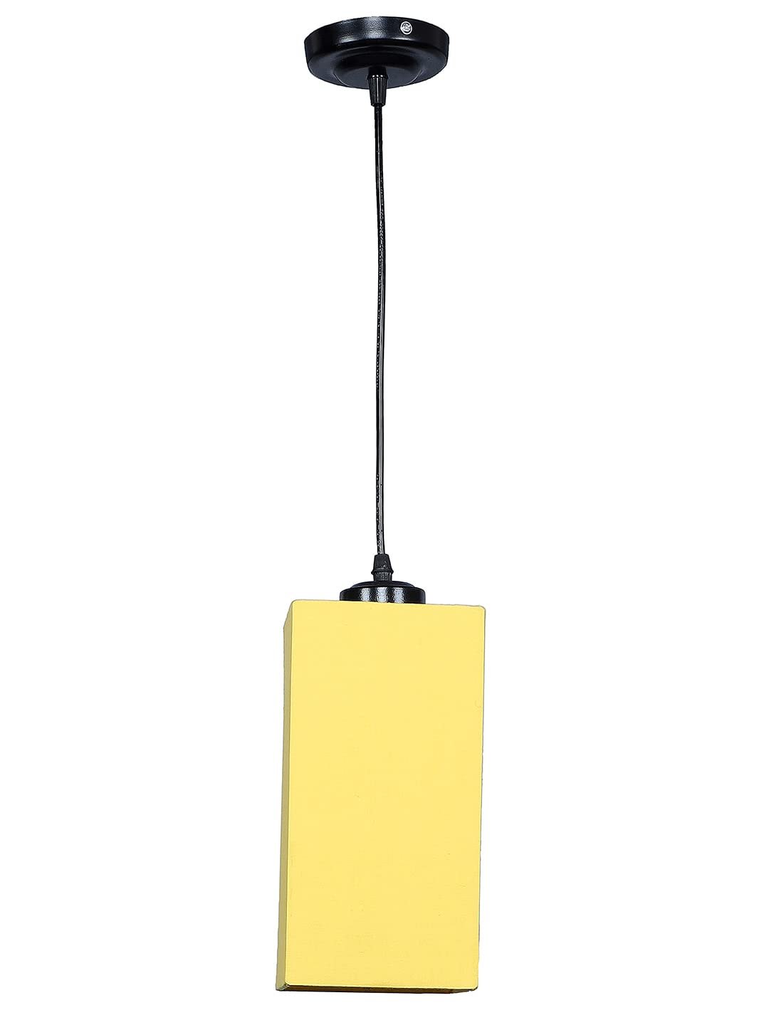 Yellow Cotton Square Hanging Lamp (SH20)