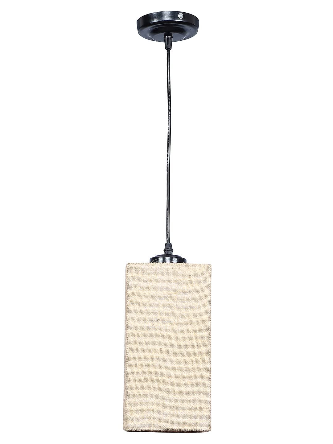 Beige Jute Square Hanging Lamp (SH23)