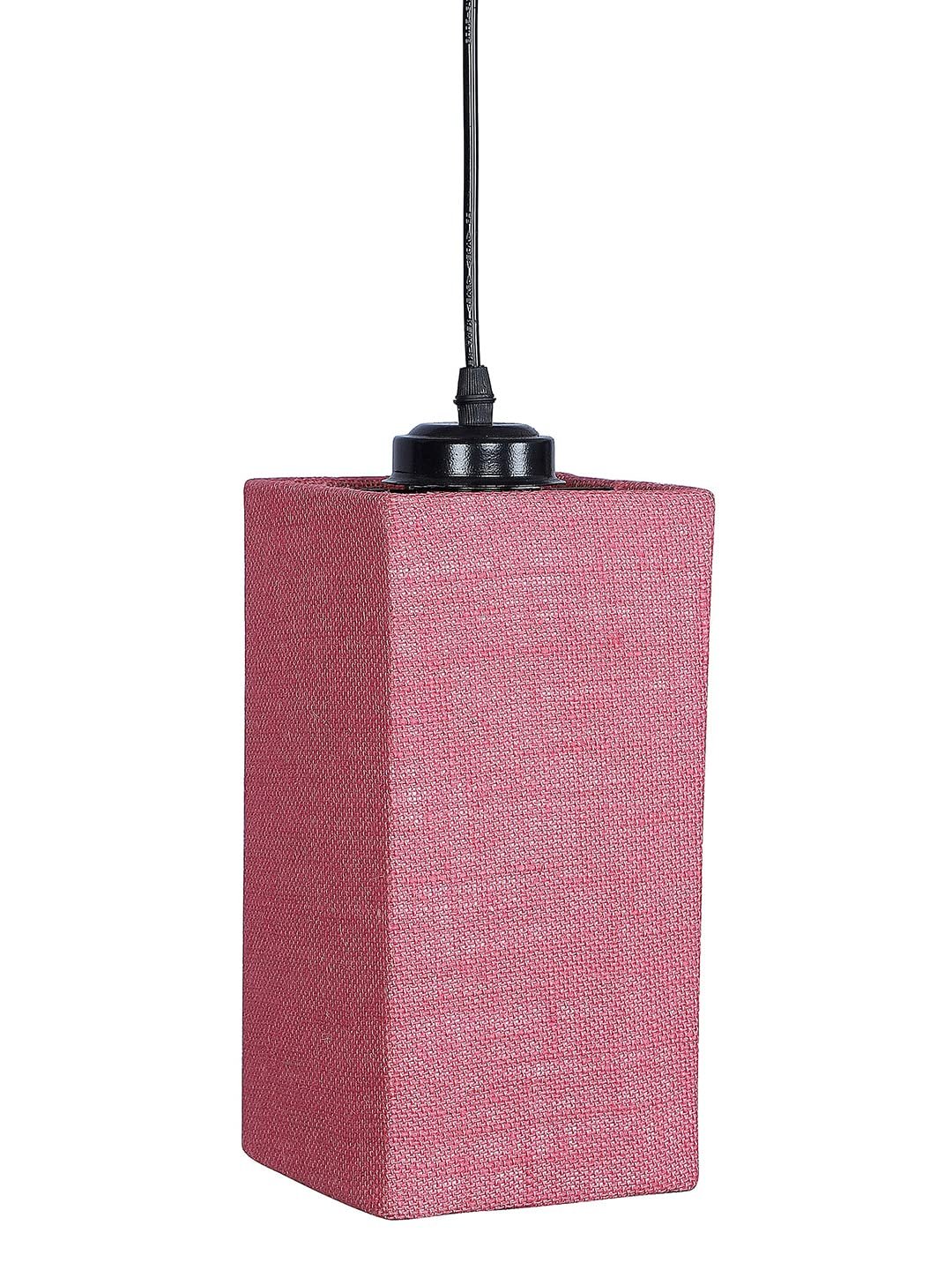 Pink Jute Square Hanging Lamp (SH25)