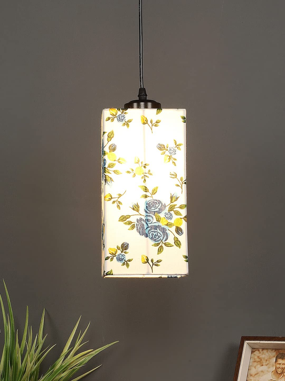 Multicolor Cotton Square Hanging Lamp (SH28)