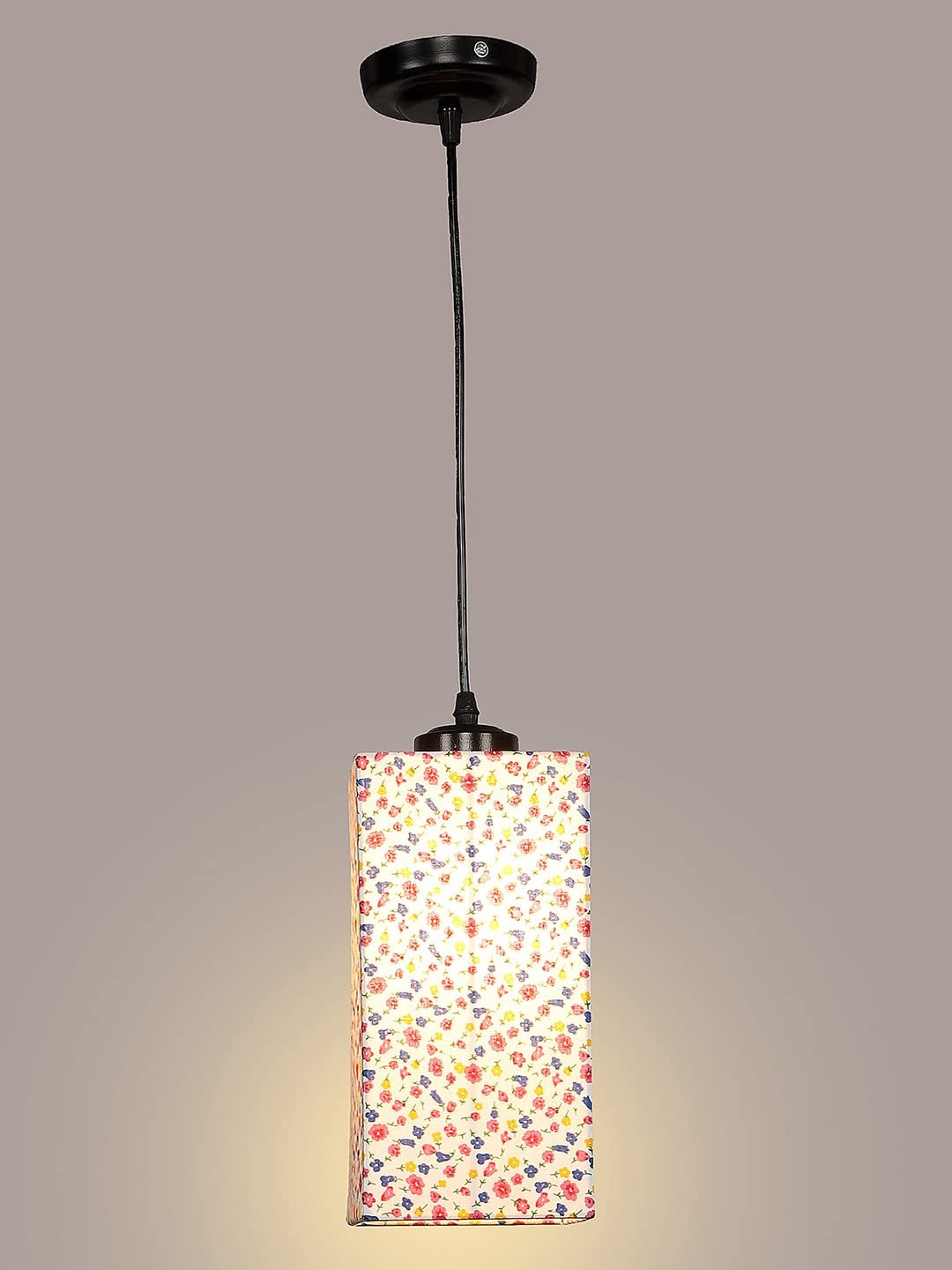 Multicolor Cotton Square Hanging Lamp (SH30)