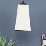 Off-White Cotton Pyramid Hanging Lamp (SH31)