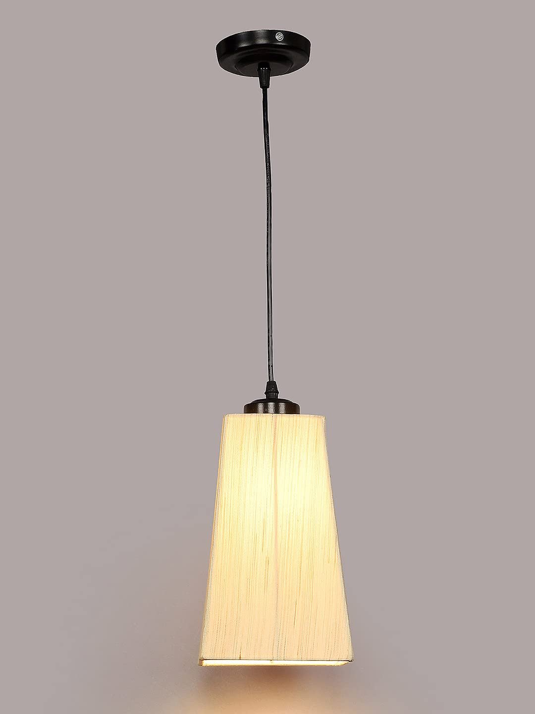 Off-White Cotton Pyramid Hanging Lamp (SH31)