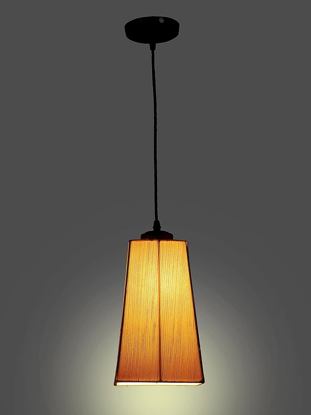 Off-White Cotton Pyramid Hanging Lamp (SH31)
