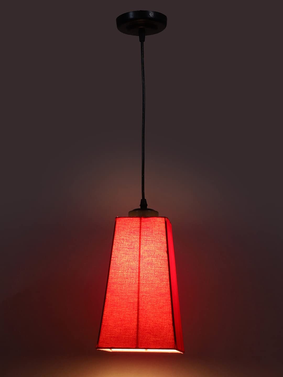 Red Cotton Pyramid Hanging Lamp (SH33)