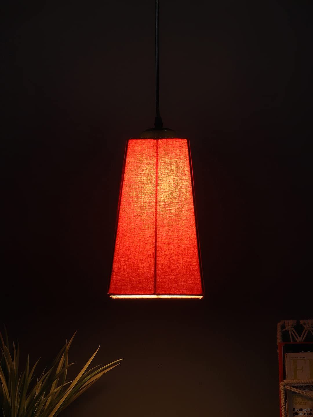 Orange Cotton Pyramid Hanging Lamp (SH34)
