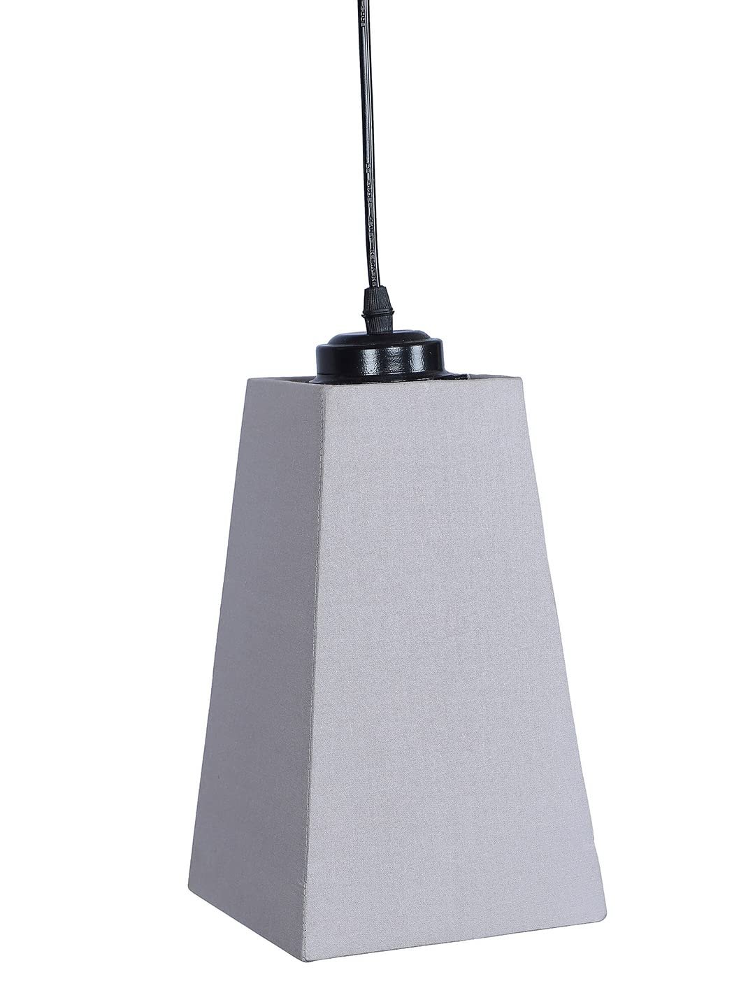 Grey Cotton Pyramid Hanging Lamp (SH36)