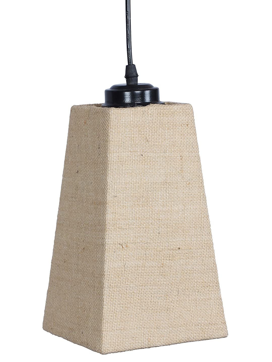 Beige Jute Pyramid Hanging Lamp (SH38)