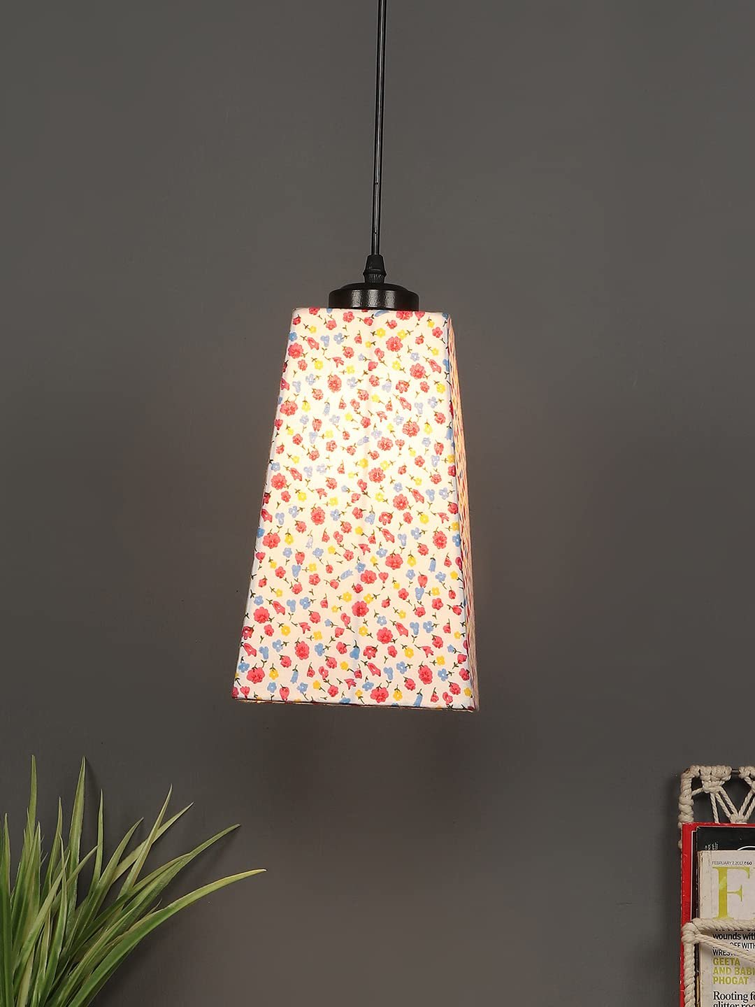 Multicolor Cotton Pyramid Hanging Lamp (SH45)