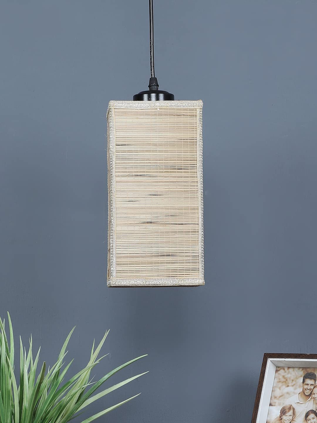 Natural Square Bamboo Hanging Lamp (SH48)