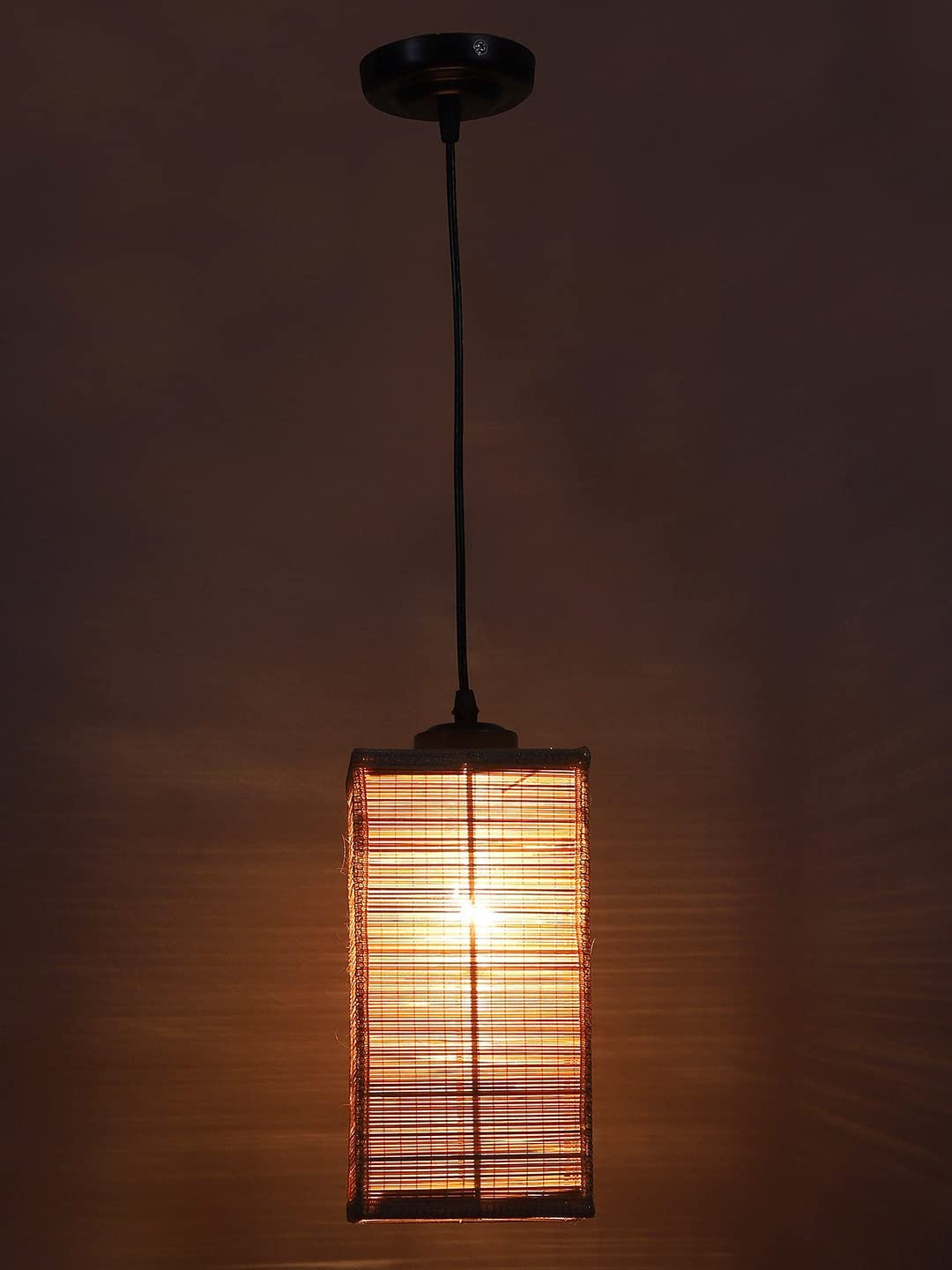 Natural Square Bamboo Hanging Lamp (SH48)