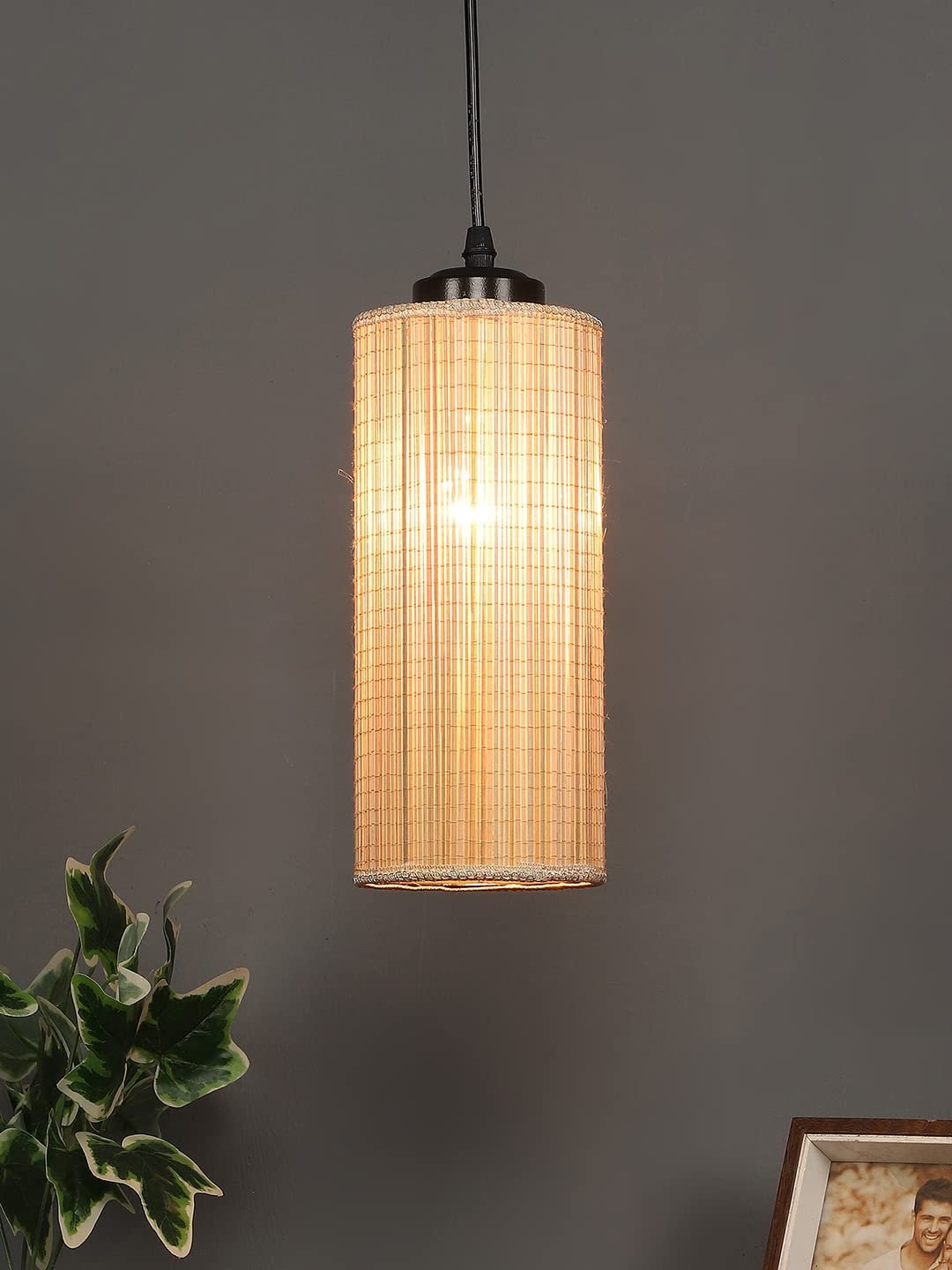 Natural Round Bamboo Hanging Lamp (SH49)