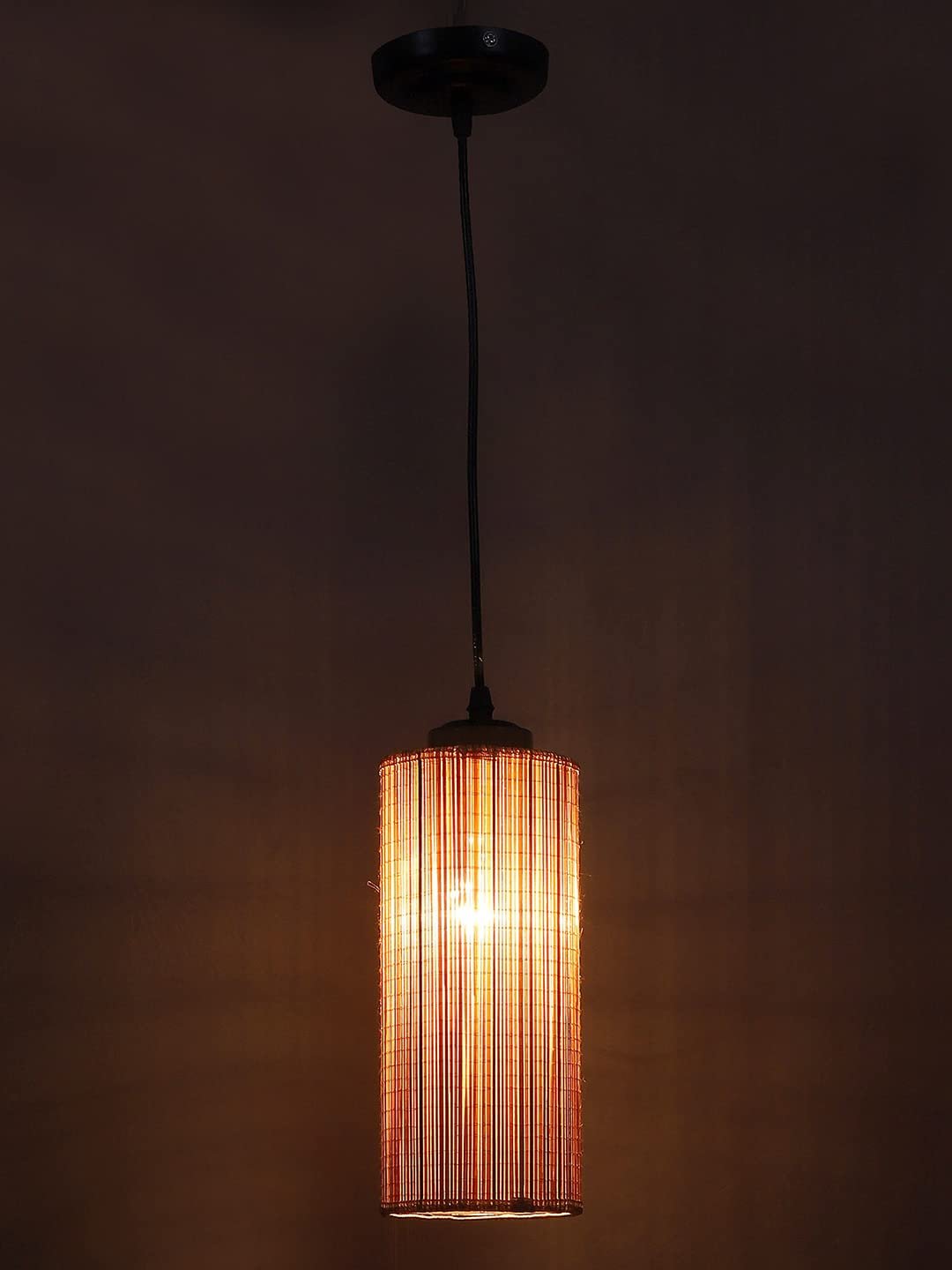 Natural Round Bamboo Hanging Lamp (SH49)