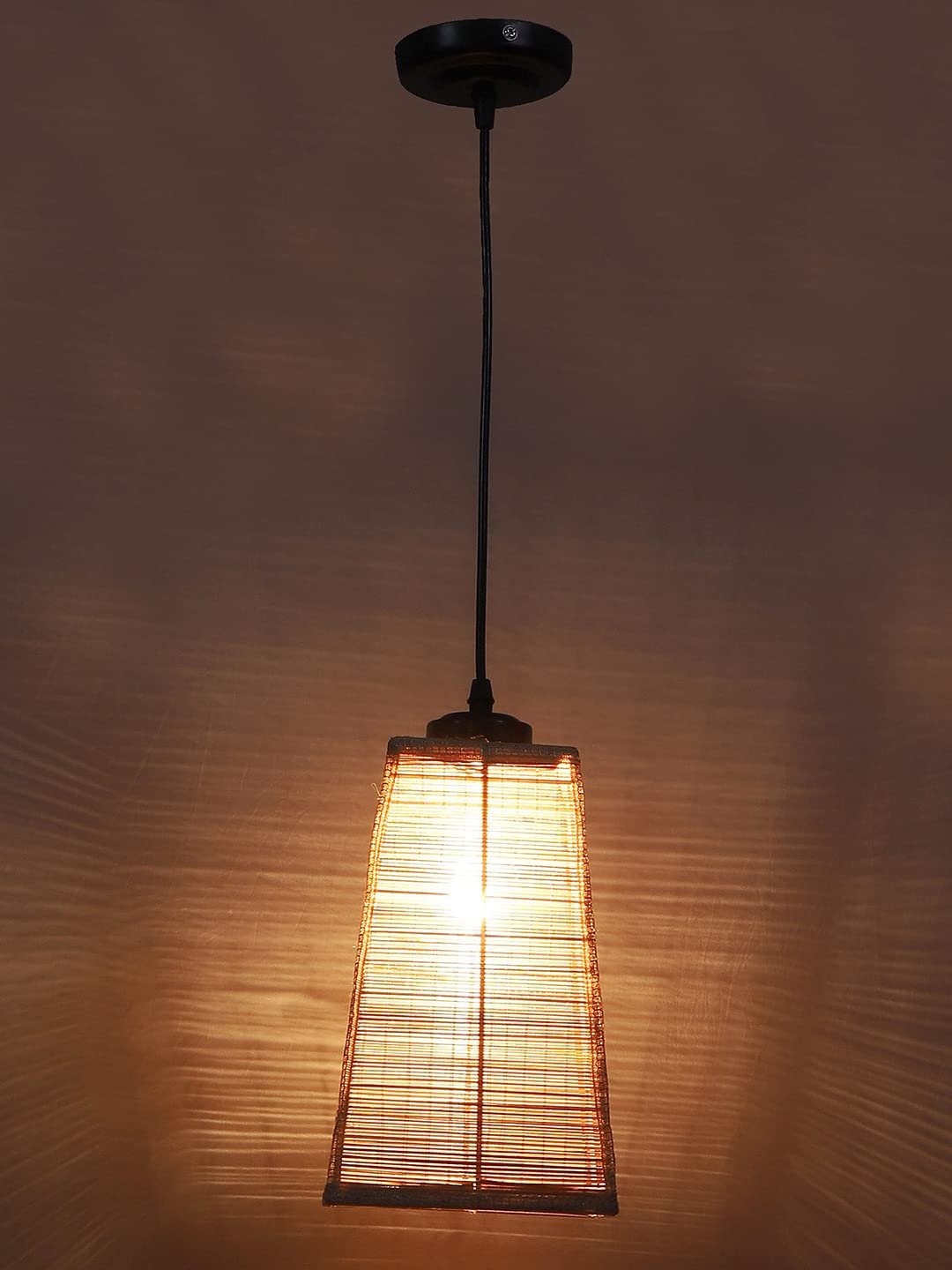 Natural Pyramid Bamboo Hanging Lamp (SH50)