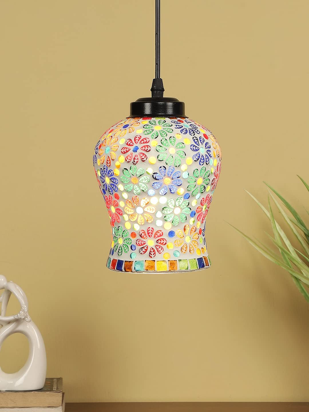 Multicolor Mosaic Glass Hanging Lamp (SH67)