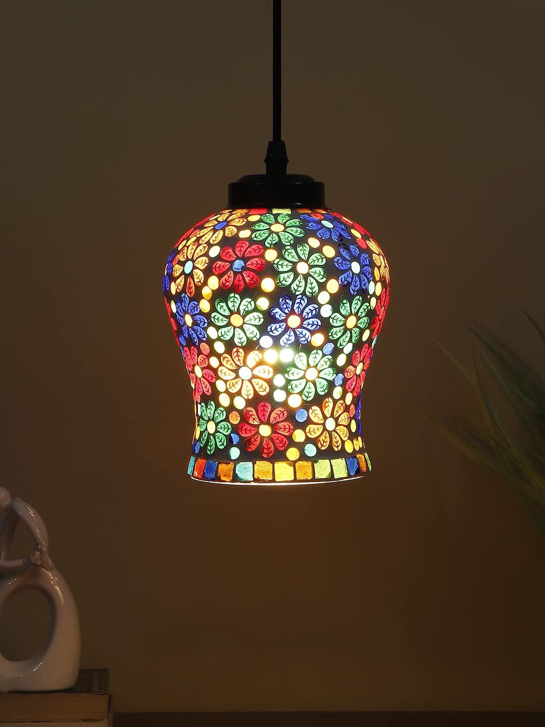 Multicolor Mosaic Glass Hanging Lamp (SH67)