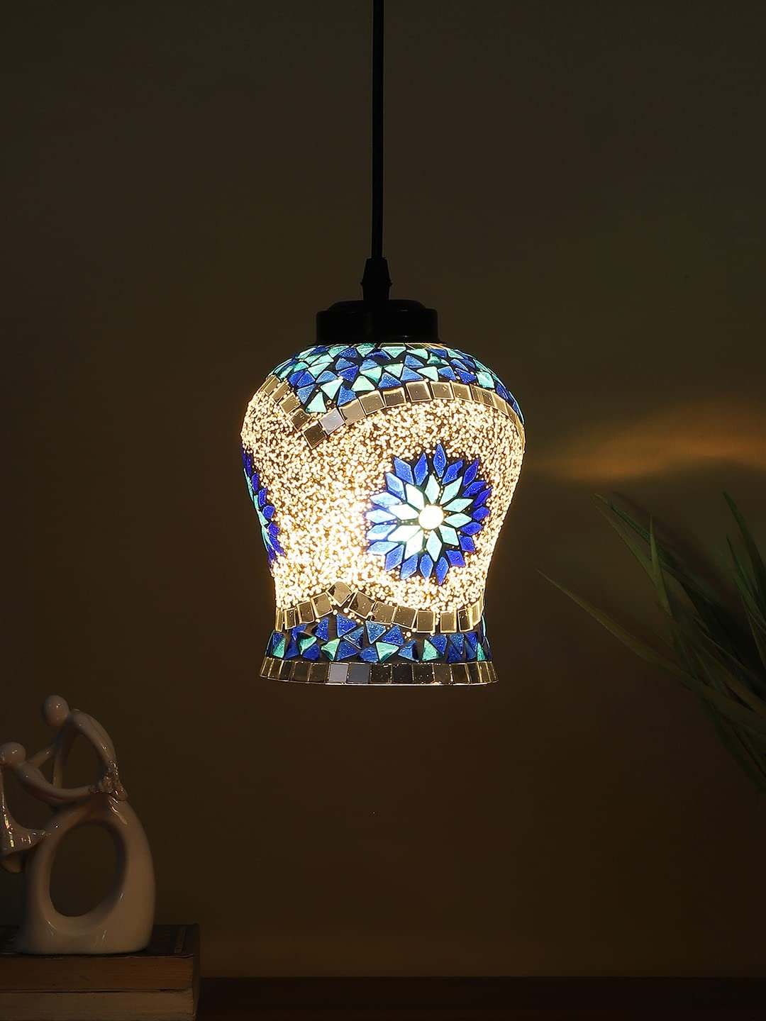 Multicolor Mosaic Glass Hanging Lamp (SH68)