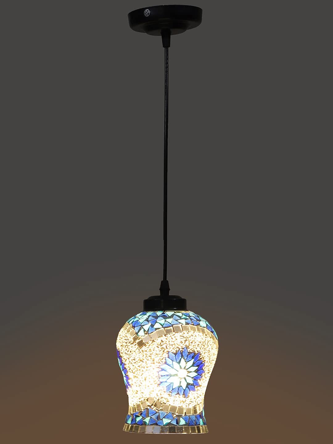 Multicolor Mosaic Glass Hanging Lamp (SH68)