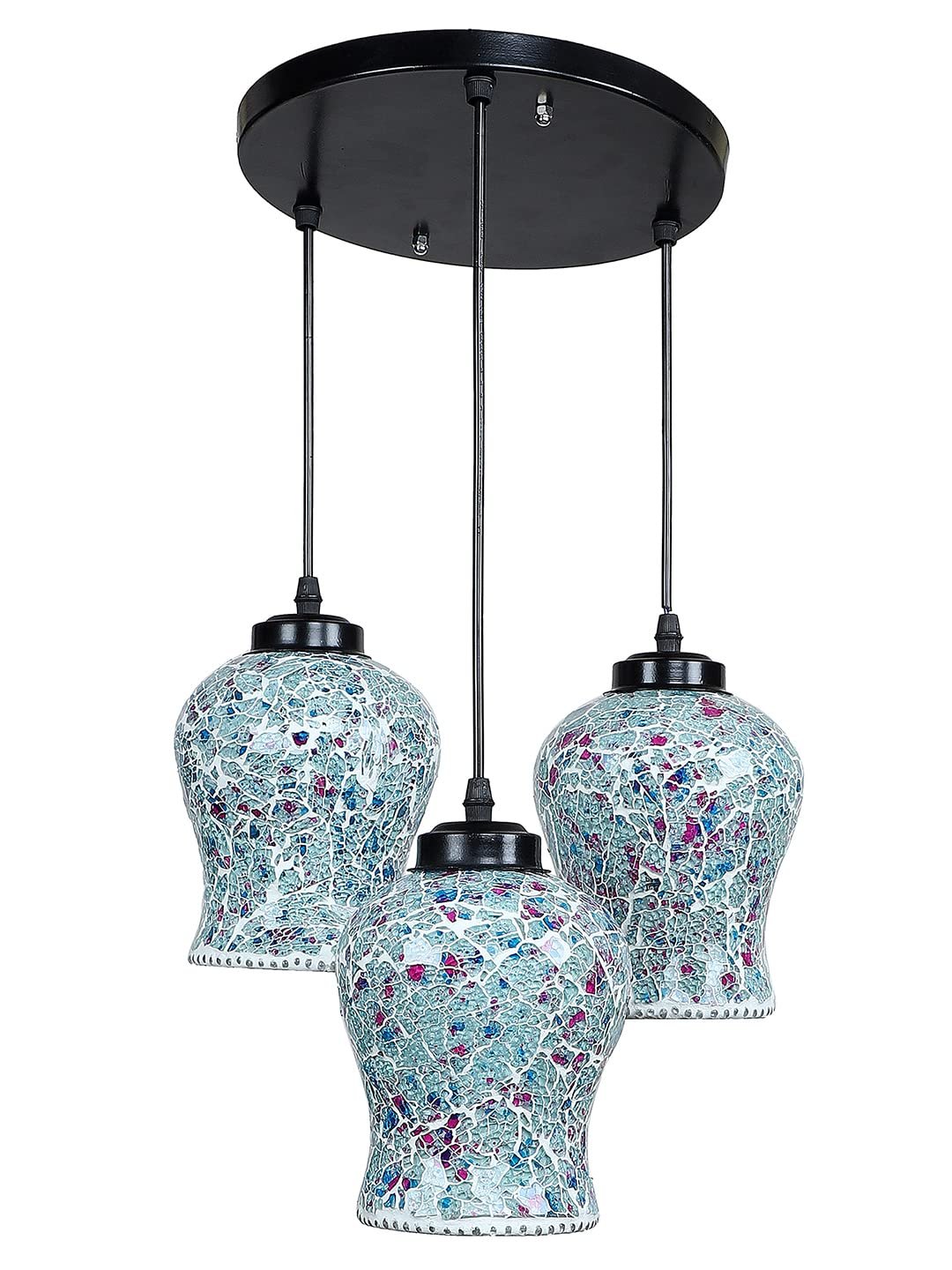 Multicolor Mosaic Glass Cluster Hanging Lamp (SH69)