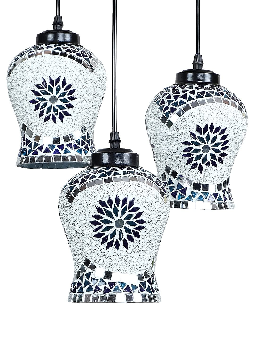 Multicolor Mosaic Glass Cluster Hanging Lamp (SH71)