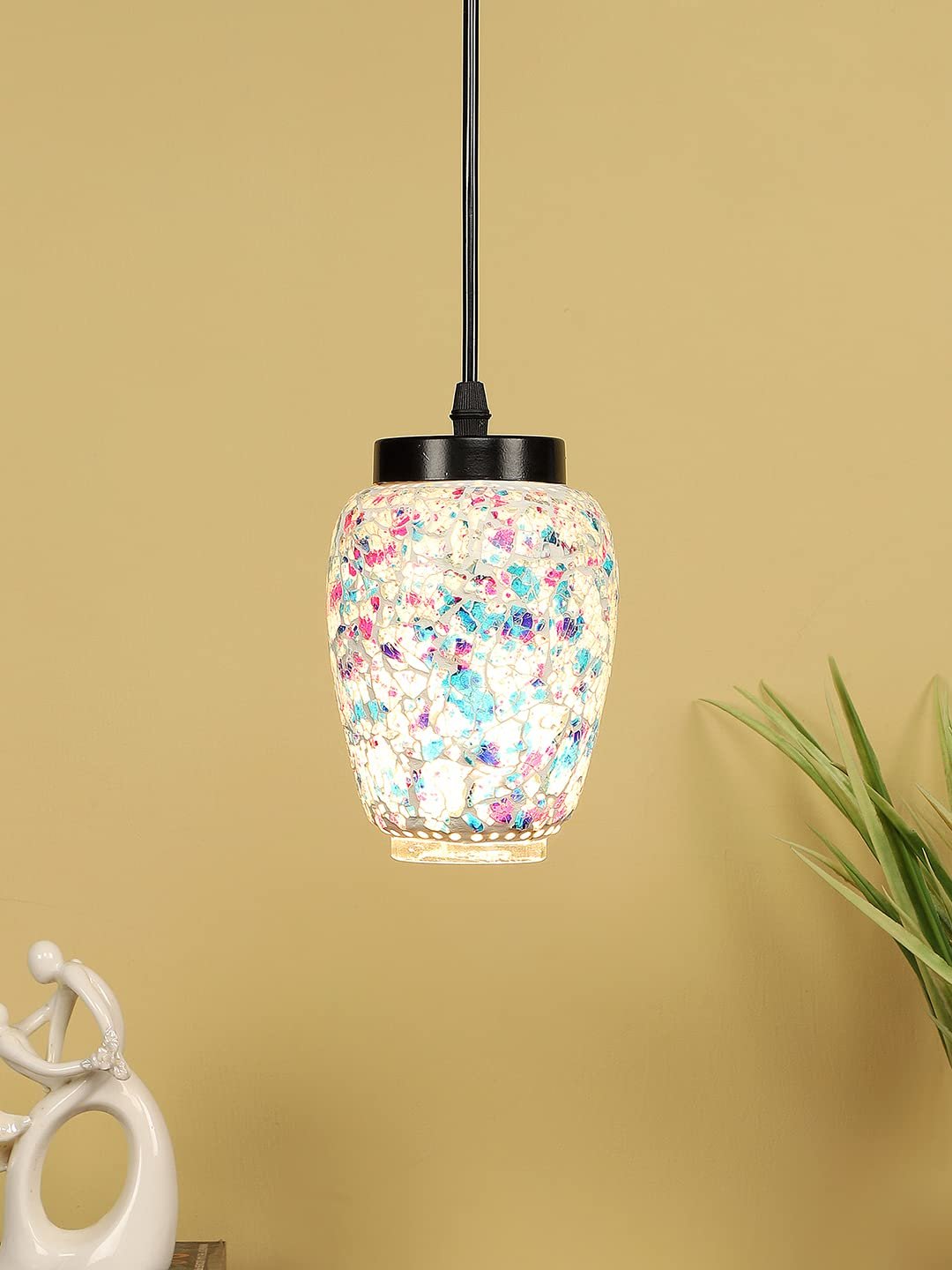 Multicolor Mosaic Glass Hanging Lamp (SH72)