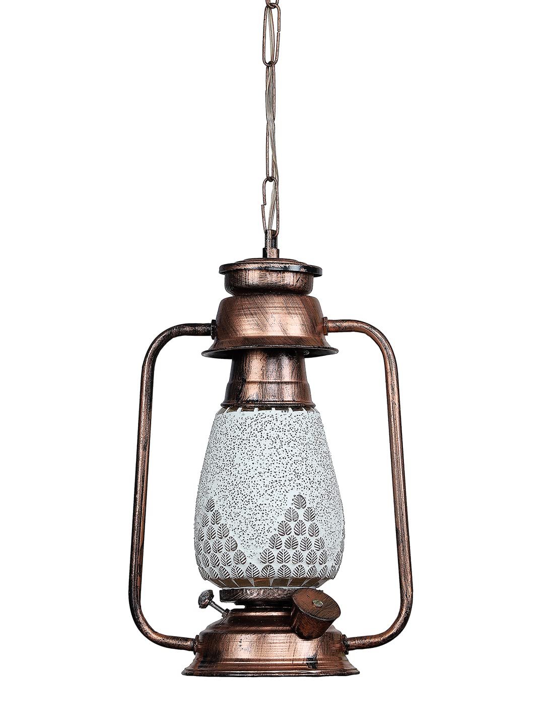 Copper Lantern Hanging Lamp with Mosaic Glass (SH82)