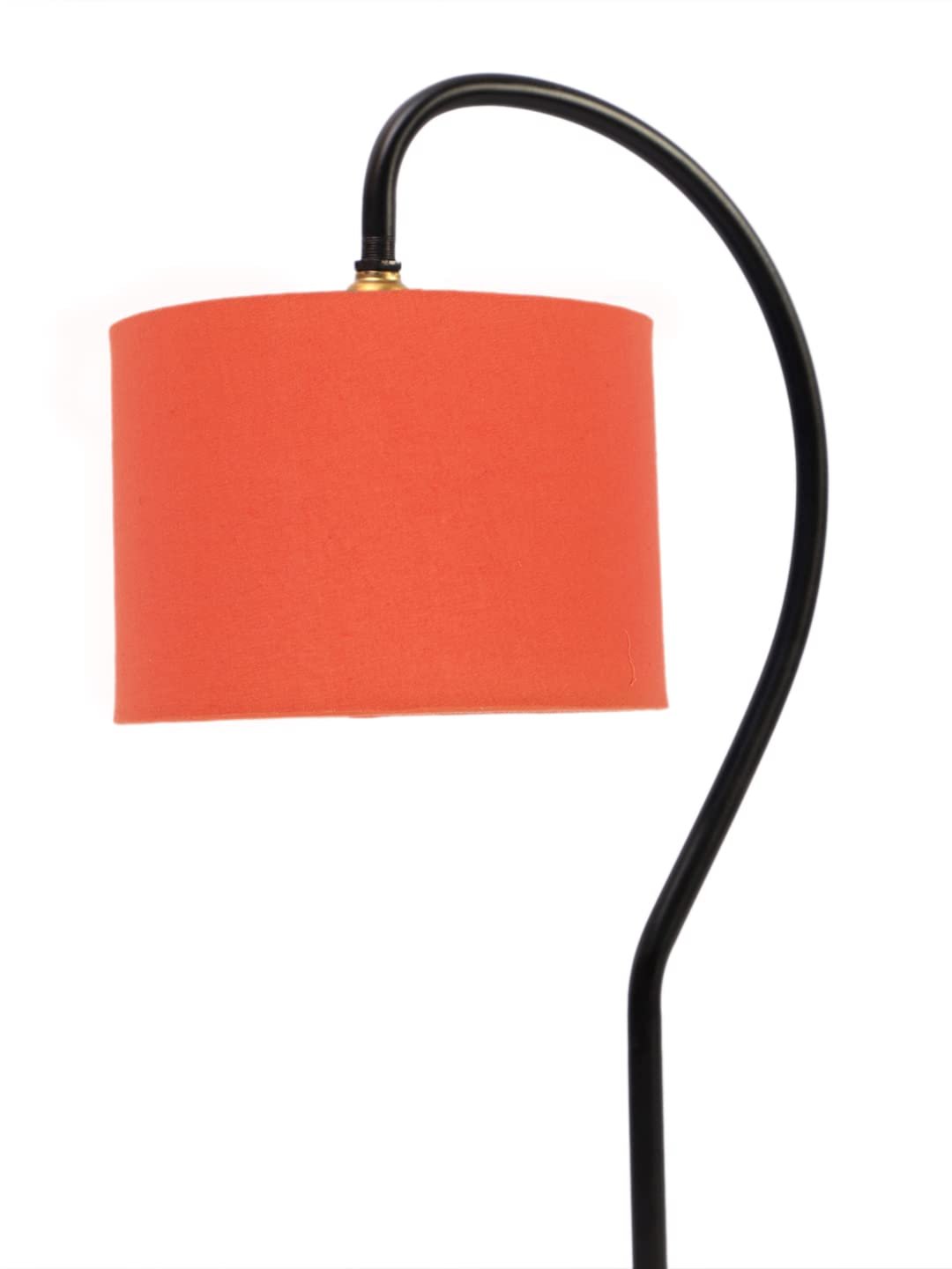 Cotton Curvy Table Lamp with Iron Base for Home/Office/Gifting - (Size : 11x7x19.75Inches, Colour : Orange) (SP04)