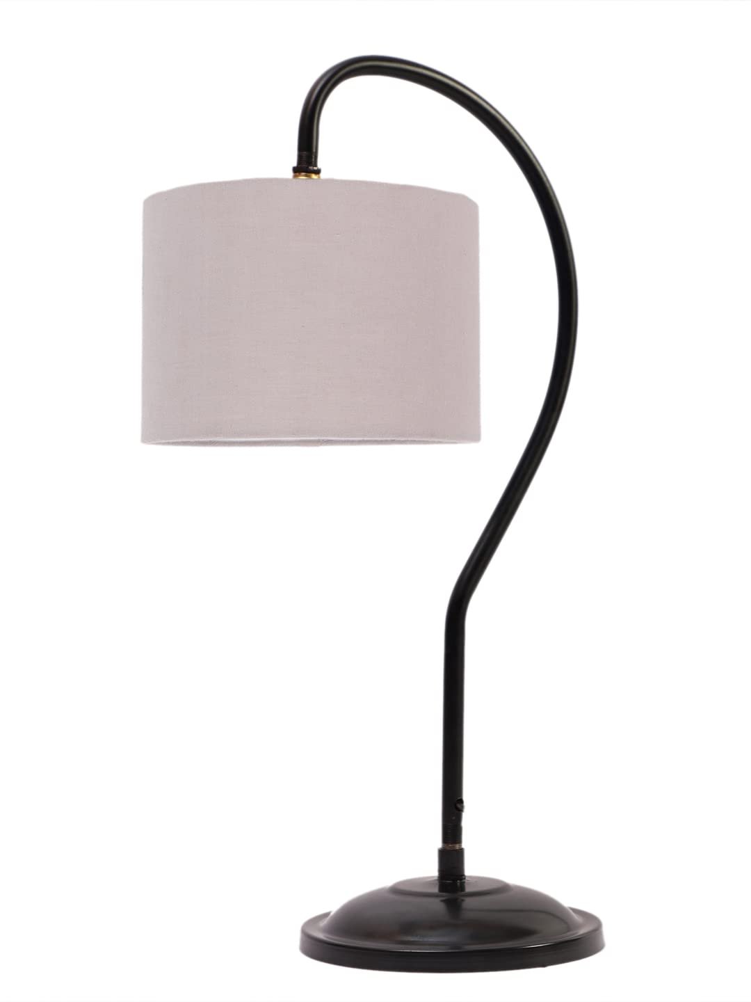 Cotton Curvy Lable Lamp with Iron Base (Size:11x7x19.75Inches, Colour : Grey) (SP06)
