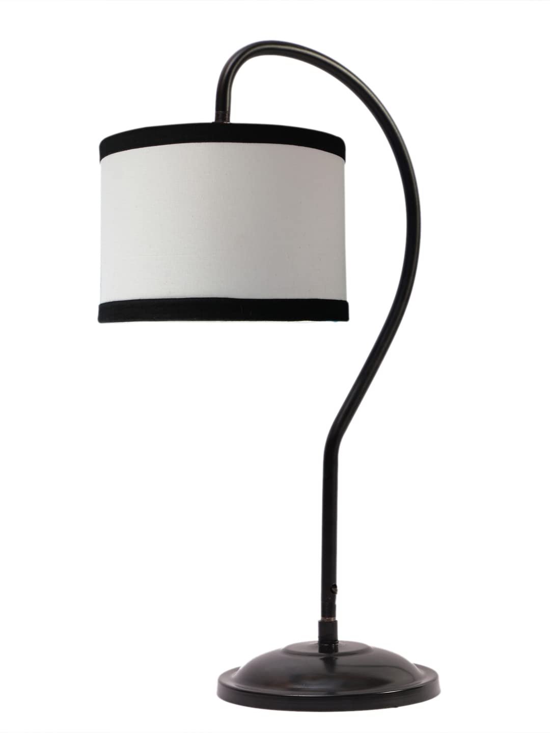Cotton Curvy Table Lamp with Iron Base for Home/Office/Gifting - (Size : 11x7x19.75Inches, Colour : Multi) (SP07)
