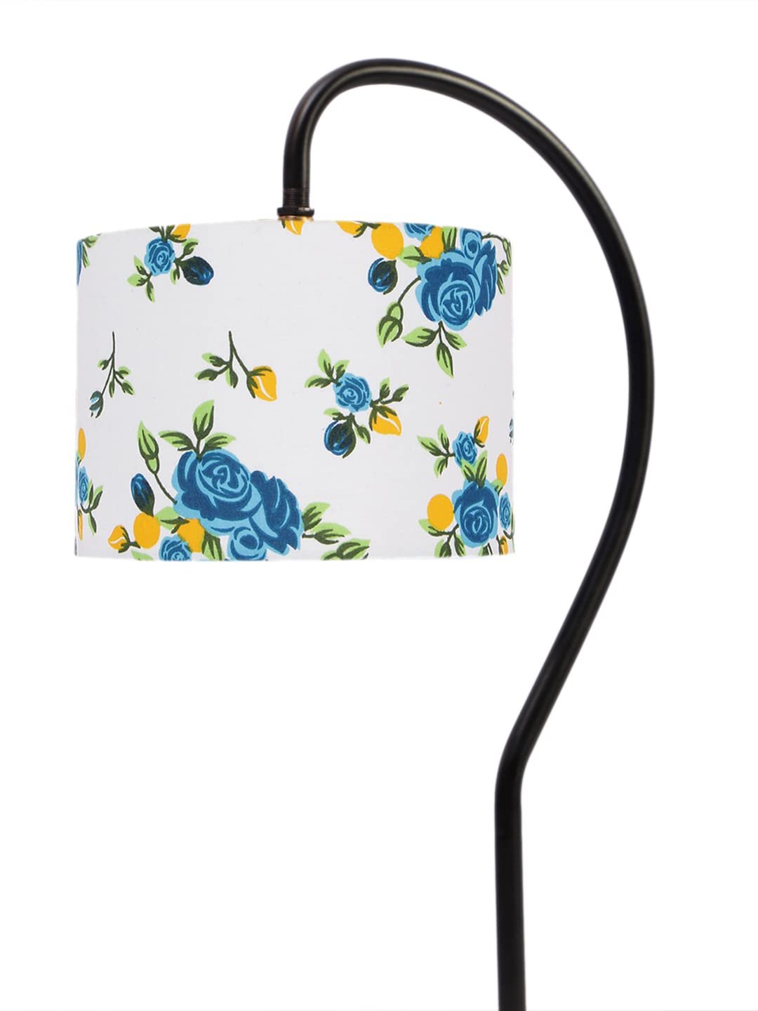 Cotton Curvy Table Lamp with Iron Base for Home/Office/Gifting - (Size : 11x7x19.75Inches, Colour : Multi) (SP13)