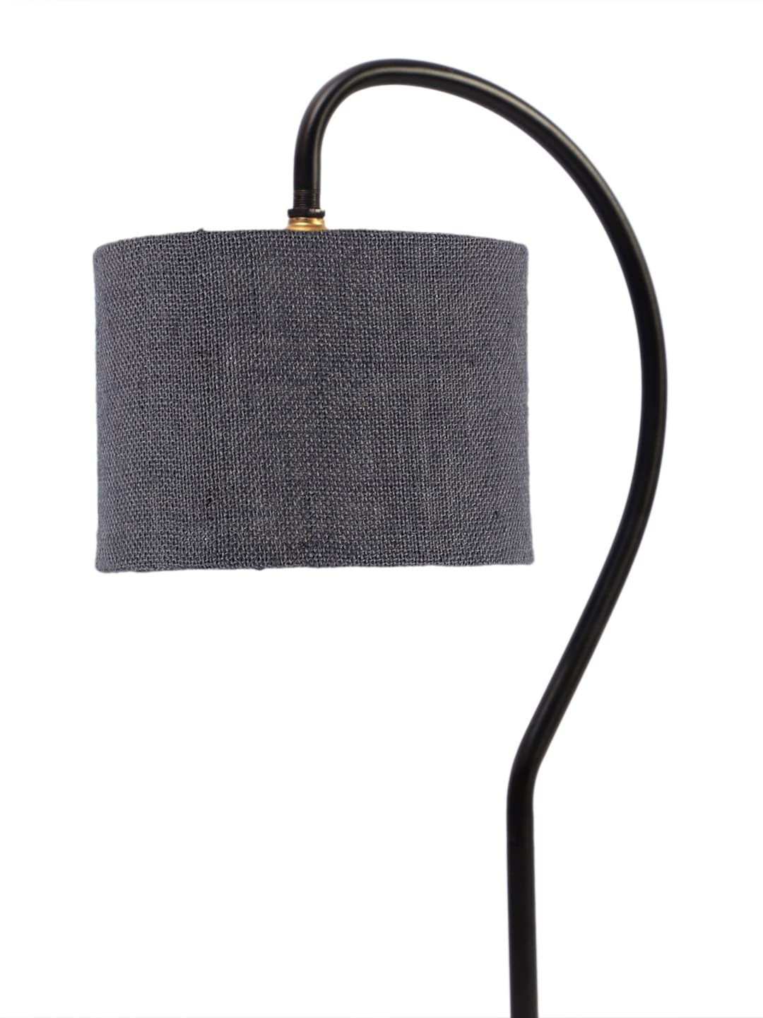 Jute Curvy Table Lamp with Iron Base (Size : 11x7x19.75Inches, Colour : Grey) (SP20)