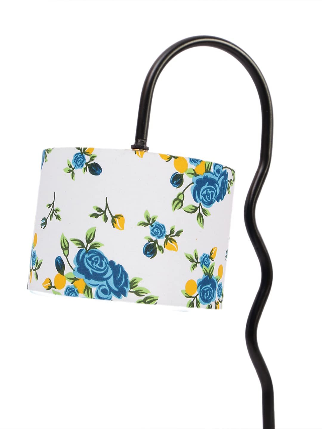 Cotton Zig Zag Curvy Table Tamp with Iron Base or Home/Office/Gifting - (Size :13x7x18.9, Colour : Multi) (SP35)