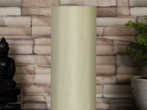 Off-White Cotton Table lamp with Steel Base -1