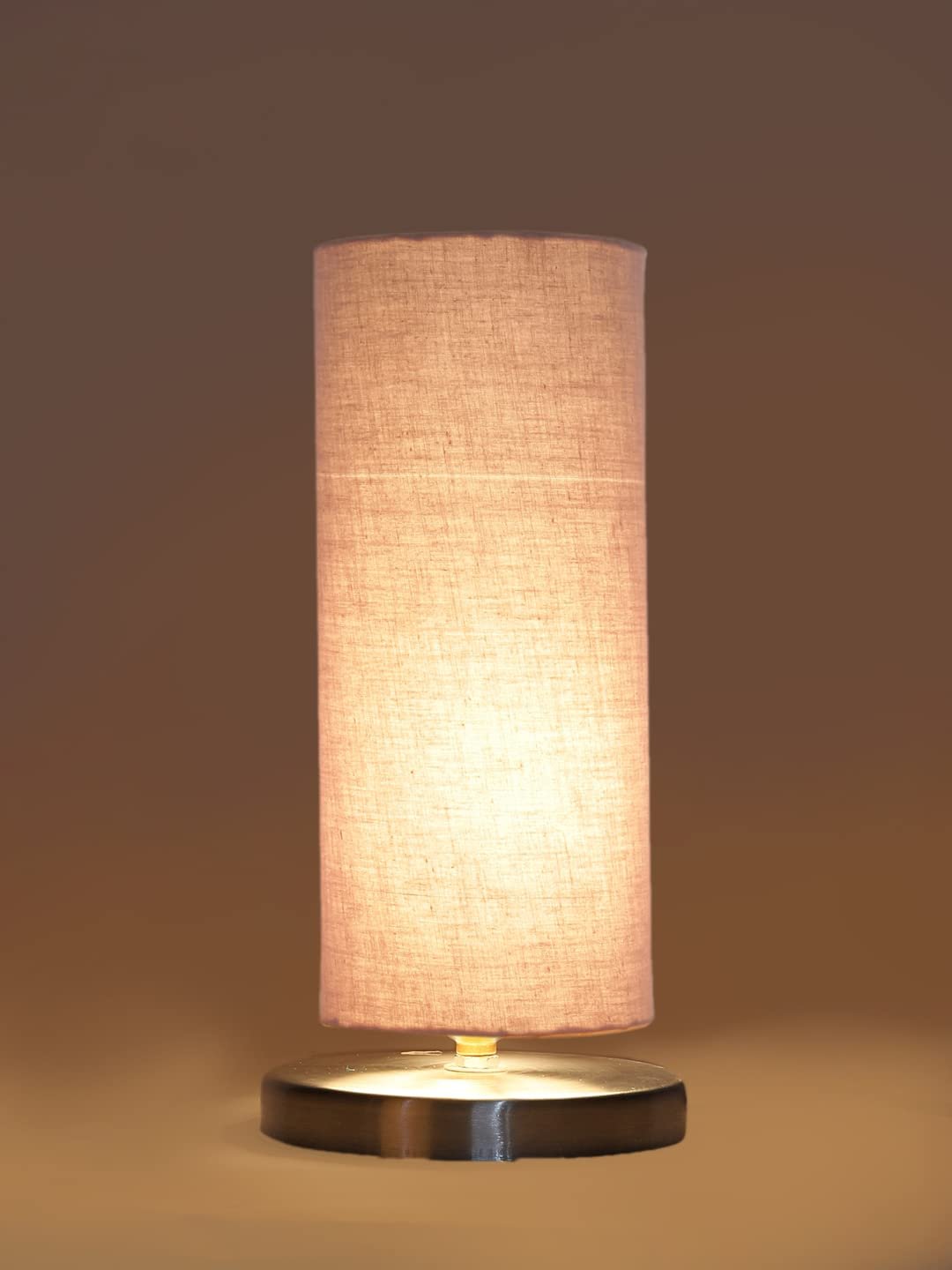 Grey Cotton Table lamp with Steel Base -6